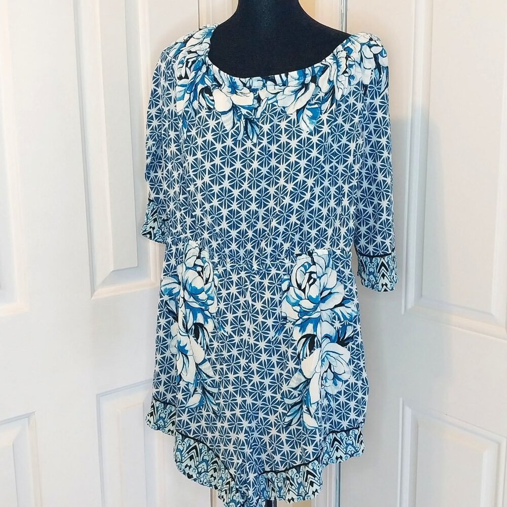 Romper White Horse Black Market Guaze Feel Material With Flowing Sleeves